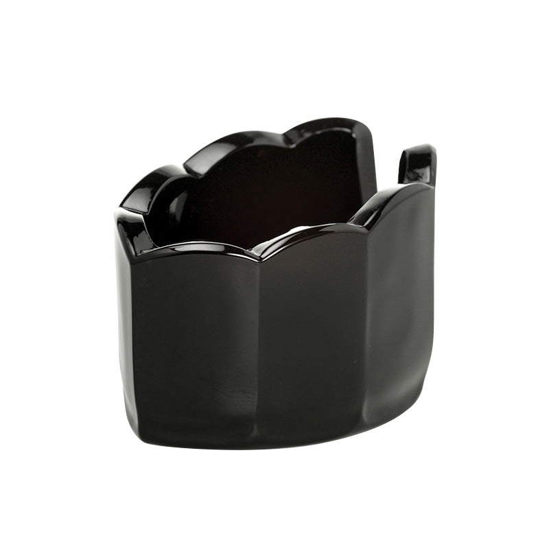 Scalloped Spoon Rest Black