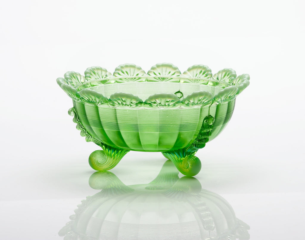 Footed Berry Bowl Gr Opal