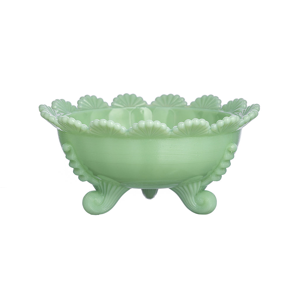 Footed Berry Bowl Aqua Opal