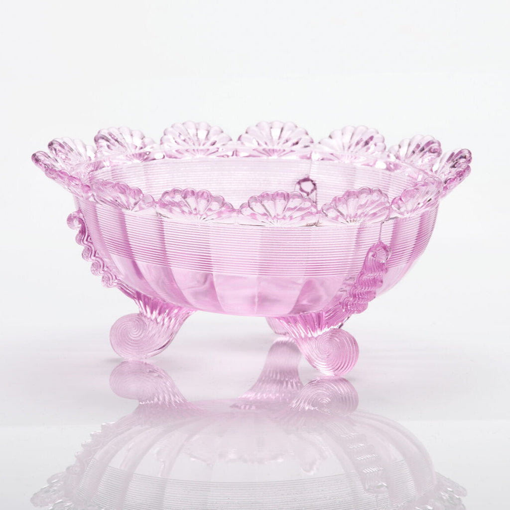Footed Fruit Bowl Passion Pink
