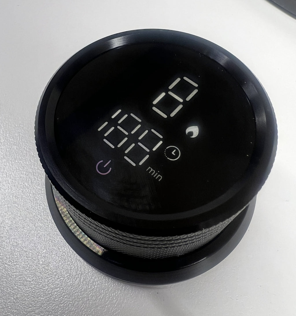 VARIOCOOK SMART KNOB SHOWING TEMPERATURE AND MINUTE COUNT DOWN TIMER